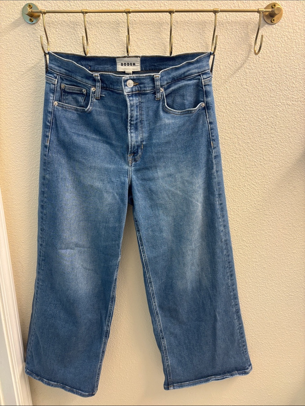 Boden Mid-Blue Wide-Leg Jeans